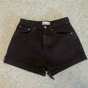 Black Denim Women Shorts